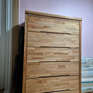 원목 5단 서랍장 이미지