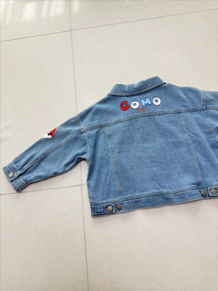 미착용) 로아앤제인 스트라이프 데님자켓 110 이미지