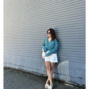 엔비마켓 OAAH 브이넥 그린, 프리사이즈 이미지