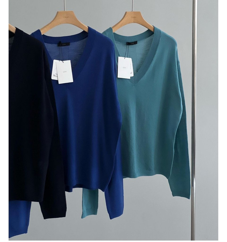 엔비마켓 OAAH 브이넥 그린, 프리사이즈 이미지