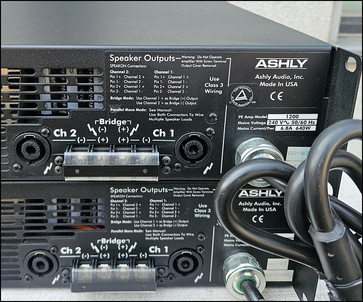 ASHLY(애슐리) PE 1200 중고 파워앰프 (4Ω: 600W x 2) 이미지