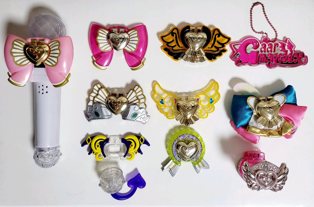 고전 문구 완구 아이돌타임 프리파라 아이파라 픞 프리채널 픛 3기 샤이니 네온 쥬얼 주얼 마이크 세트 일괄 판매 이미지