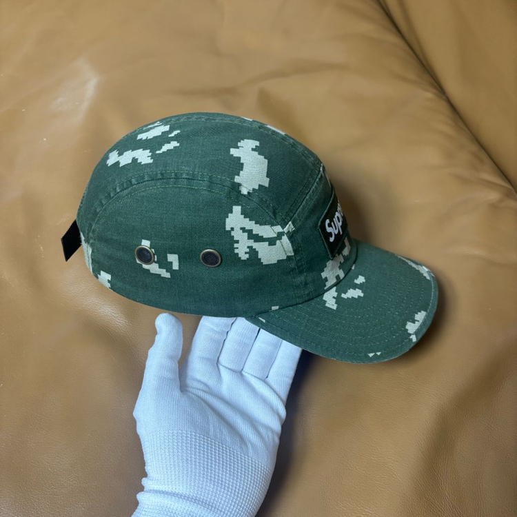 슈프림 캠프캡 모자 박스로고 21fw 밀리터리 카모 카키 이미지