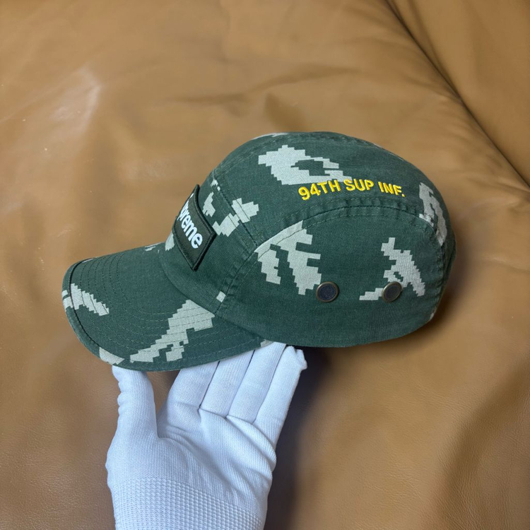 슈프림 캠프캡 모자 박스로고 21fw 밀리터리 카모 카키 이미지