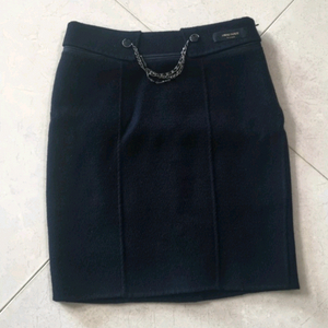 블루페페 여성 블랙 모직 울치마 스커트 28인치 이미지