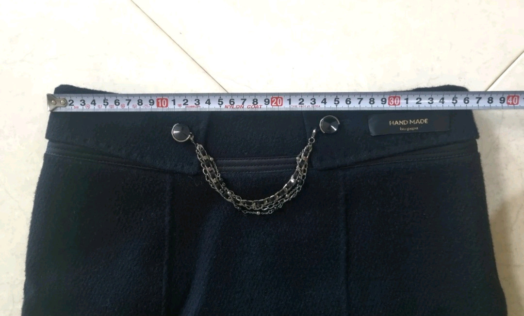 블루페페 여성 블랙 모직 울치마 스커트 28인치 이미지