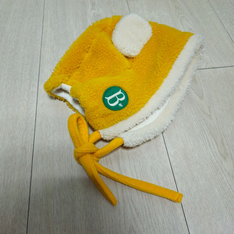 베베드피노 노랑곰 모자 + 시리얼 니트 퀄팅자켓 넥카라 레깅스 세트 100-110 이미지