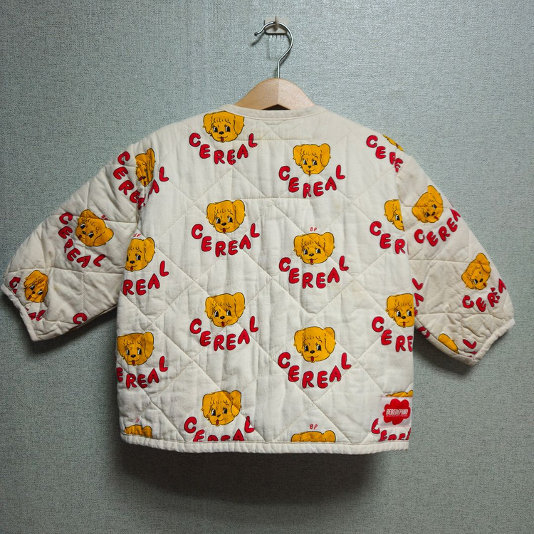 베베드피노 노랑곰 모자 + 시리얼 니트 퀄팅자켓 넥카라 레깅스 세트 100-110 이미지