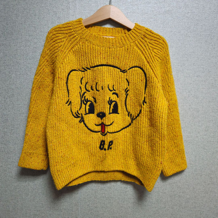 베베드피노 노랑곰 모자 + 시리얼 니트 퀄팅자켓 넥카라 레깅스 세트 100-110 이미지