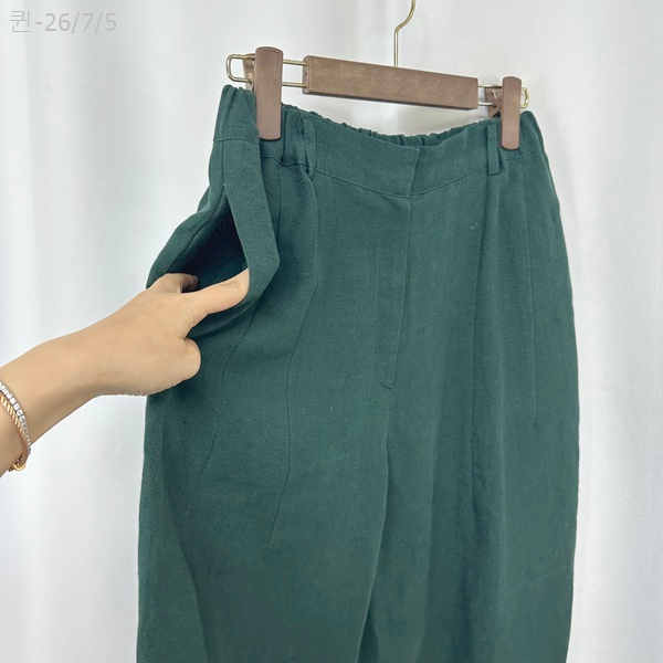 생활한복 여성 보세 마100% 뒨밴딩 린넨바지 66 이미지