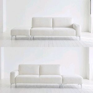 [스툴 증정]패브릭 3인용소파 카우치 페브릭 방수 쇼파 이미지