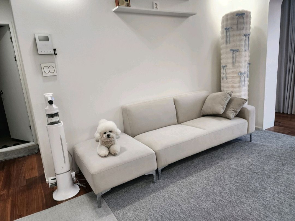 [스툴 증정]패브릭 3인용소파 카우치 페브릭 방수 쇼파 이미지