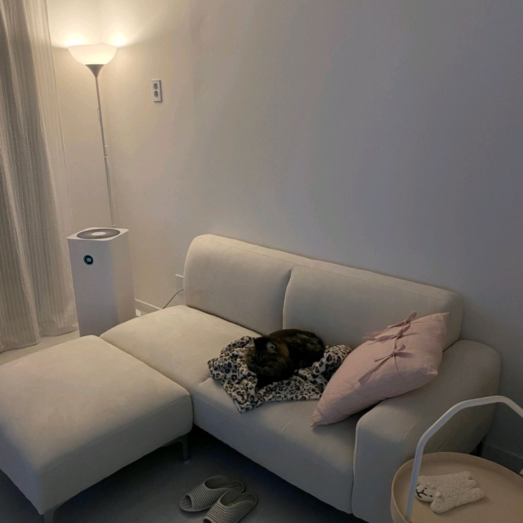 [스툴 증정]패브릭 3인용소파 카우치 페브릭 방수 쇼파 이미지