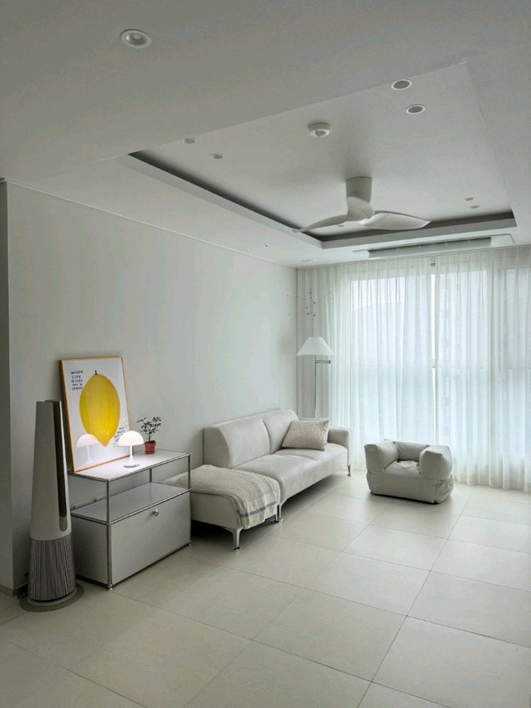 [스툴 증정]패브릭 3인용소파 카우치 페브릭 방수 쇼파 이미지