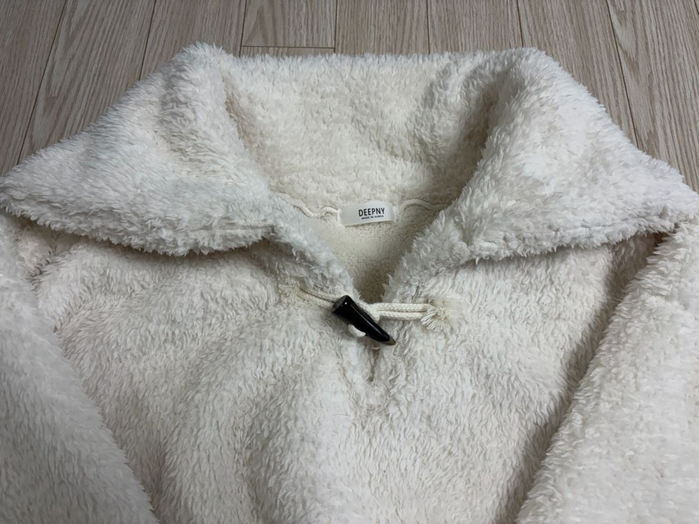 단면측정ㅇ,상태좋음) 에이블리 디프니 deepny 카라 뽀글이 털 퍼 니트 맨투맨 스웨터 free 44556677 이미지