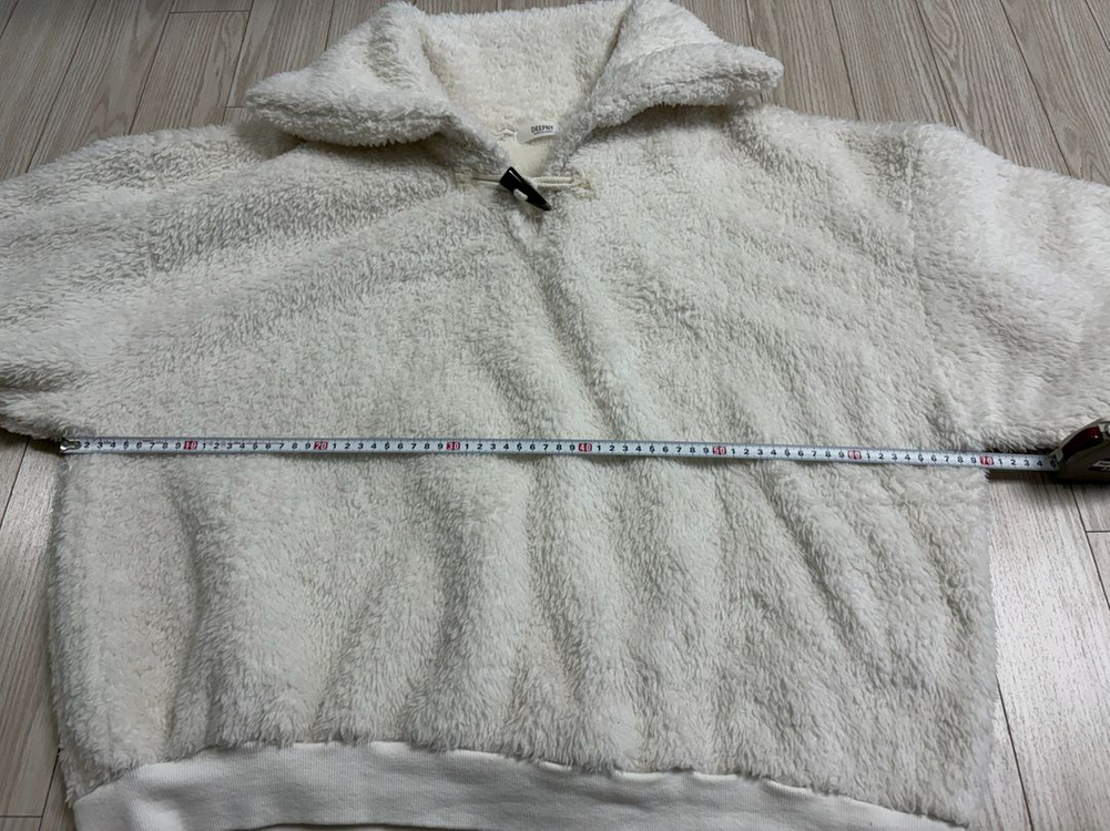 단면측정ㅇ,상태좋음) 에이블리 디프니 deepny 카라 뽀글이 털 퍼 니트 맨투맨 스웨터 free 44556677 이미지