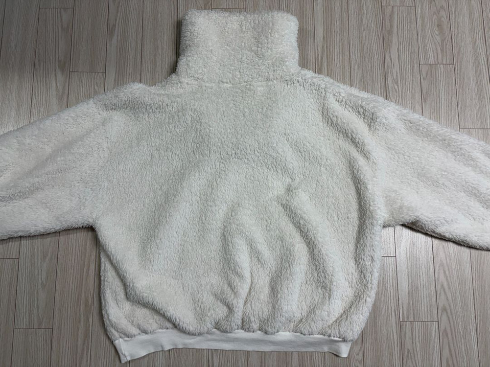 단면측정ㅇ,상태좋음) 에이블리 디프니 deepny 카라 뽀글이 털 퍼 니트 맨투맨 스웨터 free 44556677 이미지