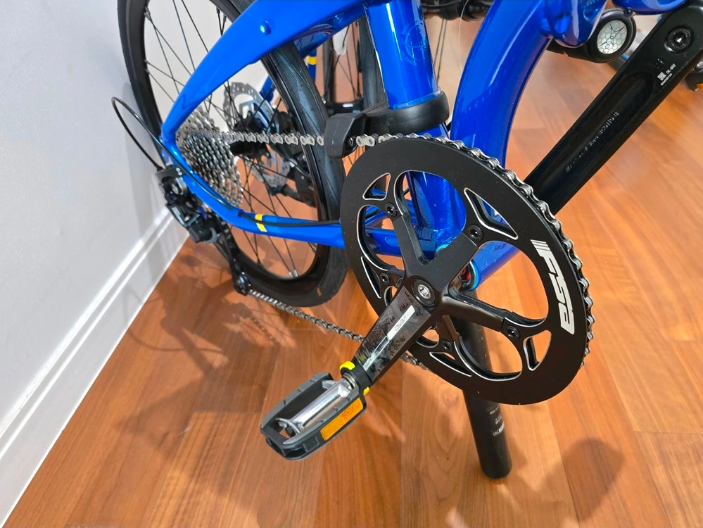 턴 버지 P10 접이식 미니벨로 자전거, 블루 색상, 새제품 이미지