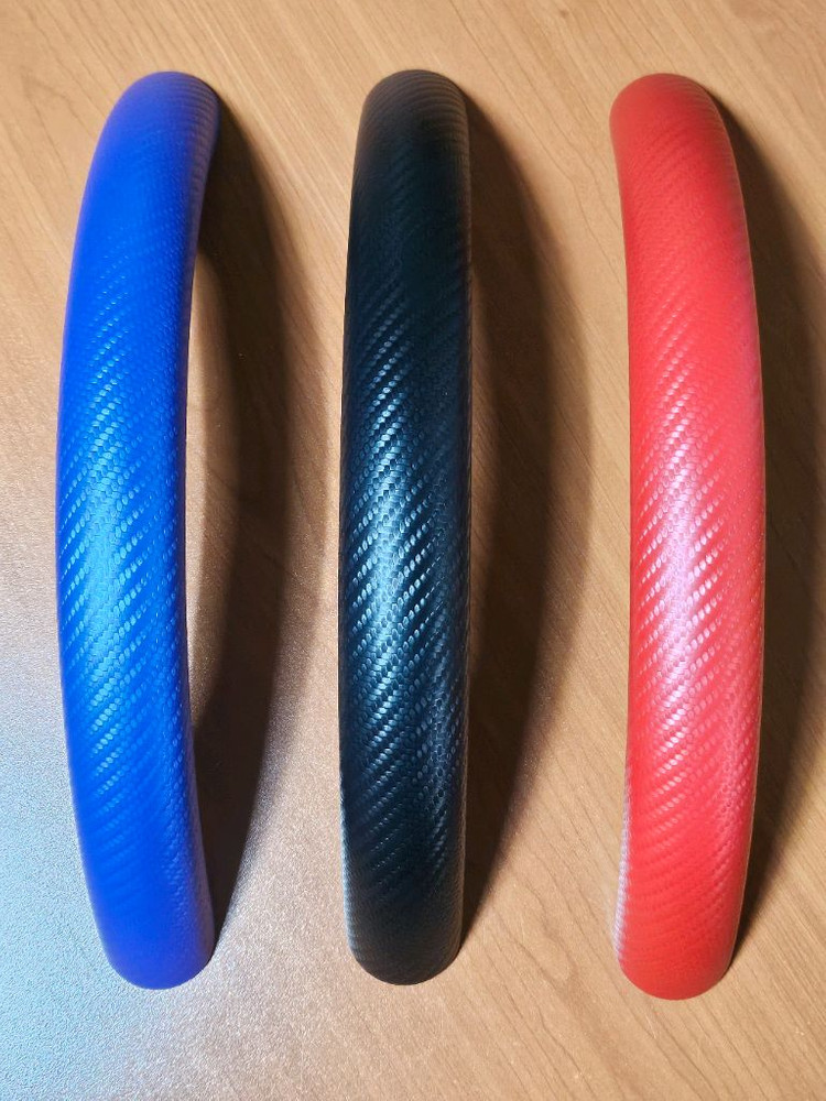 자동차 스티어링휠 카본커버 이미지