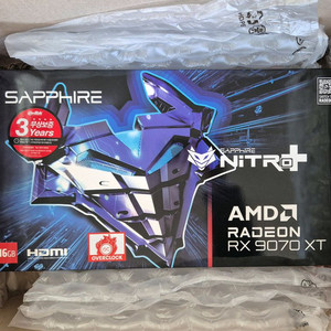 SAPPHIRE 라데온 RX 9070 XT NITRO+ OC D6 16GB 팝니다. 이미지