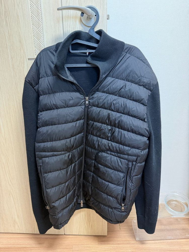 몽클레어 남성 니트패딩 가디건 검정 XXL XXXL 정품 이미지