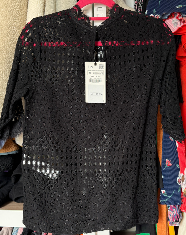 ZARA 자라 레이스 블라우스 새상품 판매 이미지
