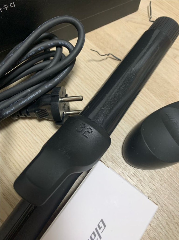 글램팜아이롱 봉고데기 32mm 퓨어블랙 판매 이미지