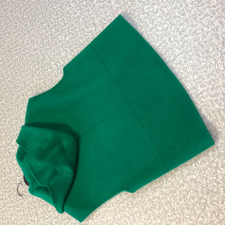 그린 울90% 후드 초록 코트 베스트 핸드메이드 조끼 자켓 이미지