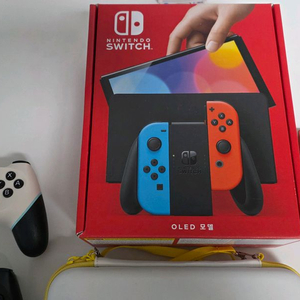 닌텐도 스위치OLED+마리오브로스 칩+추가 조이스틱2개 이미지