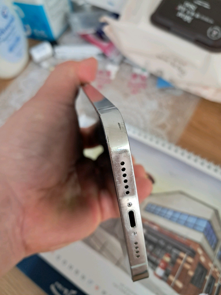 아이폰12 프로맥스 실버 256 액정 잔상 이미지