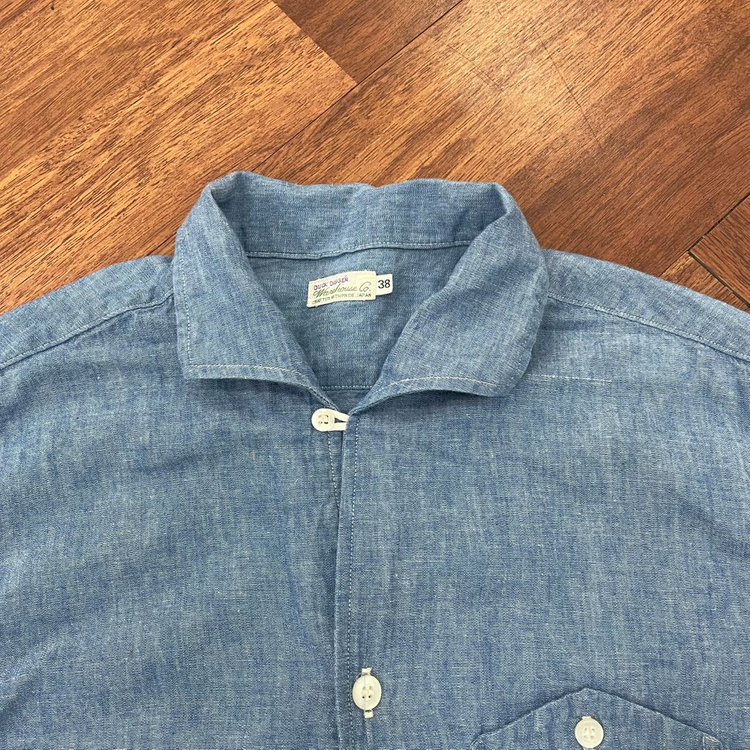 웨어하우스 덕 디거 오픈카라 샴브레이 셔츠 이미지