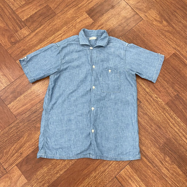 웨어하우스 덕 디거 오픈카라 샴브레이 셔츠 이미지