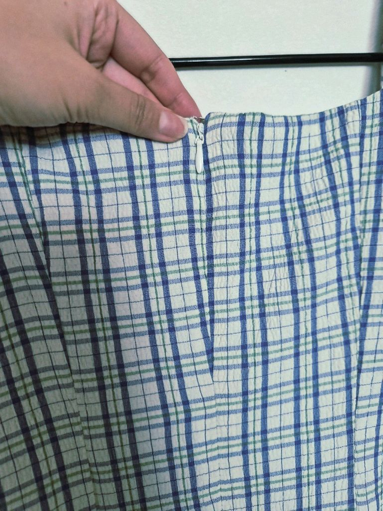 아틀리에나인 체크 뷔스티에 원피스(새상품) 이미지