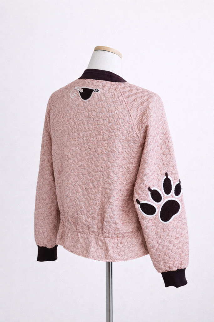 정가60만원대 레어템 벚꽃여신 코랄피치 트위드유니크 패치 오엠디 자켓 이미지