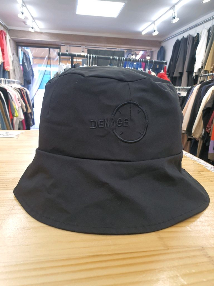 [새상품] 드네이지(DENAGE) 서클 로고 버킷햇 벙거지 블랙 이미지
