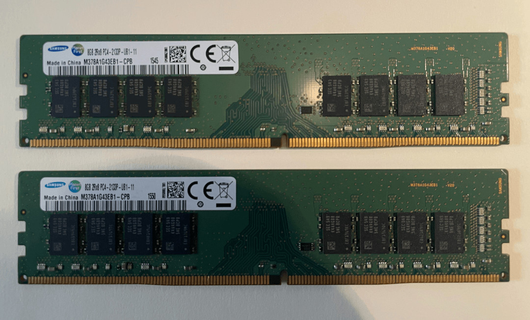삼성전자 DDR4 8GB PC4-17000 메모리(2133MHz) x2개(16GB) 이미지