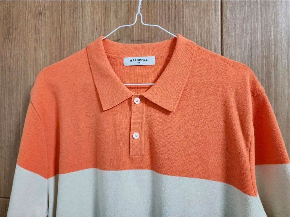 (105)빈폴 니트 반팔 카라티셔츠 이미지