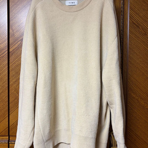 타임옴므 울 블렌드 부클 라운드넥 니트 탑 105사이즈 이미지