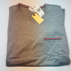 톰브라운 미디움 웨이트 저지 팁 포켓 크루넥 티셔츠 라이트그레이 4사이즈 새상품 이미지