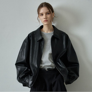 파사드패턴 미니멀 레더 블루종 (택포) 이미지