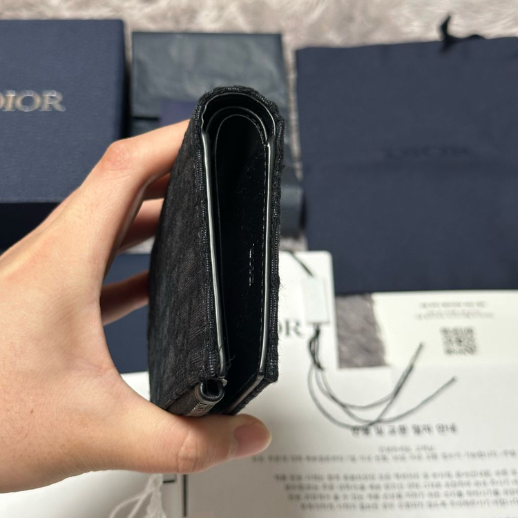 [미사용/새상품] 디올 오블리크 버티컬 컴팩트 반지갑 신형 이미지