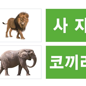한글낱말카드 어린이한글공부 유아 교육 놀이 기억 플래시 이미지