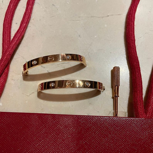 18K 로즈골드 팔찌 7.7돈 (28.82g) / 6.1mm / 사이즈16 / 러브 스타일 이미지