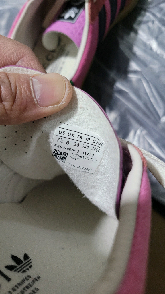 신발정리 아디다스 구찌 콜라보 가젤 핑크 사이즈 240 실내실착2회 이미지
