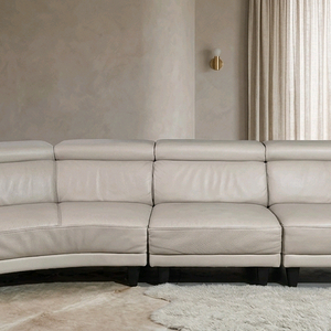 이태리 천연 통가죽 6인 소파쇼파(헤드레스트기능)서울경기근거리 무료배송 이미지