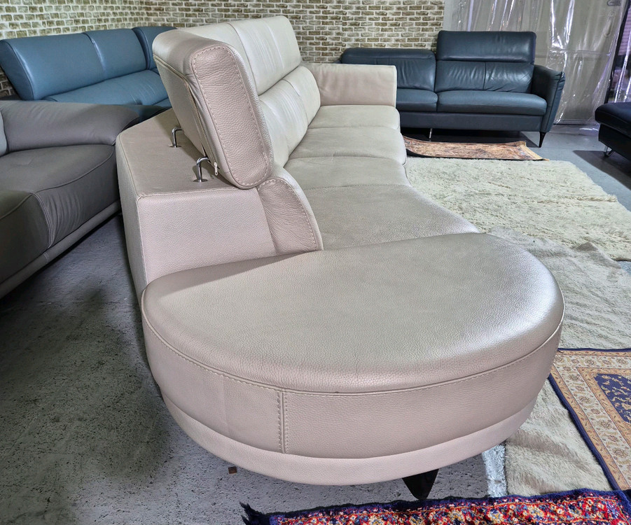 이태리 천연 통가죽 6인 소파쇼파(헤드레스트기능)서울경기근거리 무료배송 이미지