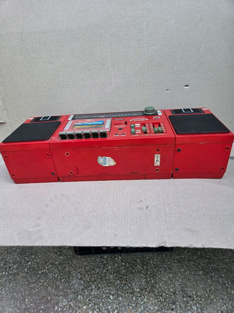 대우 빨간색 카세트 라디오 이미지