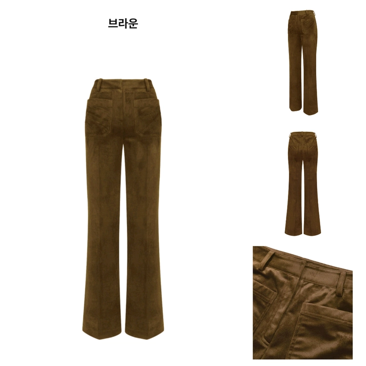 더로랑 메종설레 벨벳 코듀로이 보그 팬츠 m 브라운 이미지