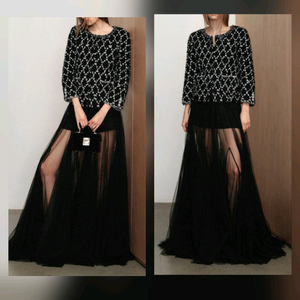 더로랑 메종설레 익스클루시브 프랜치 트위드 자켓 블랙 m 이미지