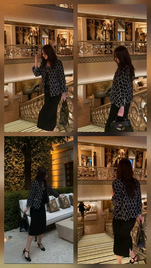 더로랑 메종설레 익스클루시브 프랜치 트위드 자켓 블랙 m 이미지